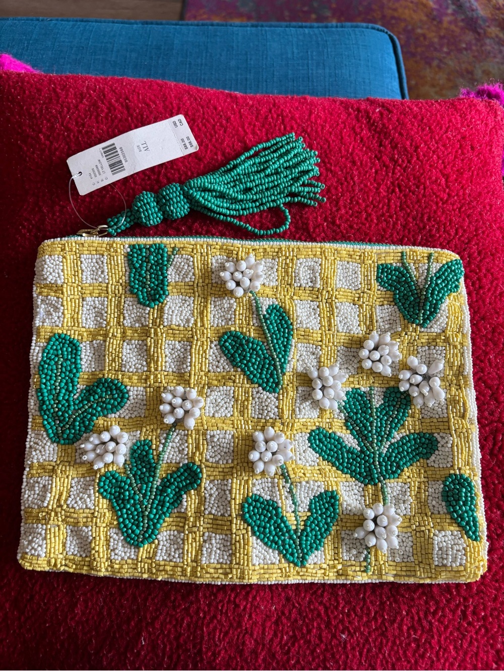 Beaded Floral Large Clutch - Anthropologie